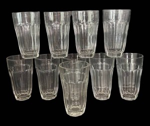 LR - Set of 10 Duralex Picardie Glass Tumblers