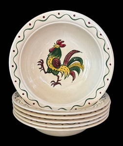 DR - Set of Six Vintage Poppytrail Metlox Bowls