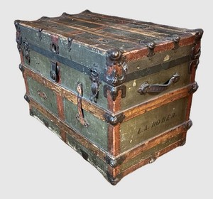 K - Antique Trunk - WM Lorenz Steamer Trunk