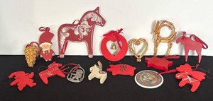 LR - Scandinavian Folk Art Ornaments Mixed Lot