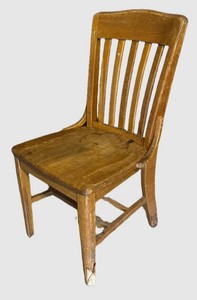 LLBR1 - Vintage Wooden Chair With Slat Back