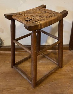 LLBR1 - Vintage Woven Seat Stool