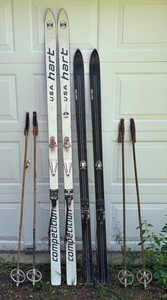G - Vintage Skis by Hart Competition & Sno-Pro with Poles