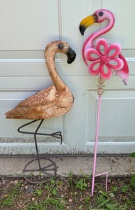G - Two Yard Flamingo Garden Stakes