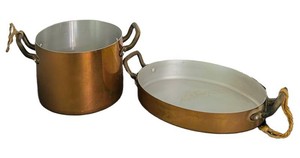 DR - Copper Cookware Set 2-Piece With Handled Pot & Pan