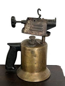 LR - Vintage Brass Blowtorch Hand Pump Torch