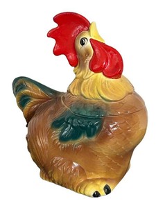 DR - Rooster Cookie Jar Ceramic
