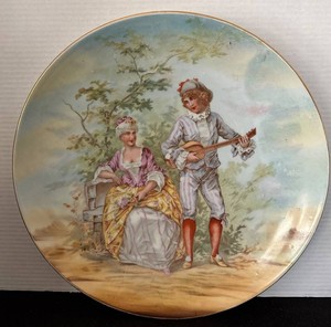DR - Porcelain Plate - Victoria Austria Vintage Hand Painted Gilt Rim