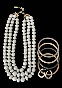 DR - Beaded Necklace Bracelets & Hoop Earrings Sugar Mixed Lot