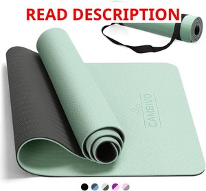 CAMBIVO Yoga Mat for Women Men Kids, 13 & 14 & 25 Inch Extra Thick Yoga Mat Non Slip, 72 x 24 TPE Yoga Mats, Workout Mat with Carrying Strap for Yoga, Pilates and Floor Exercises