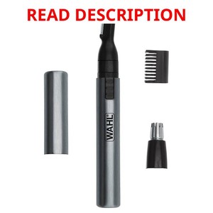 Wahl Micro Groomsman Battery Personal Trimmer for Hygienic Grooming with Rinseable, Interchangeable Heads for Eyebrows, Neckline, Nose, Ears, & Other Detailing - 05640-600