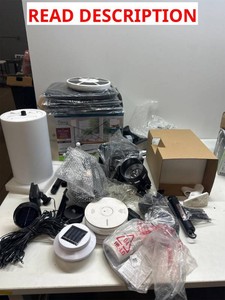$200 Huge lot of light fixtures, computer cases, lamps, smoke detectors, power banks
