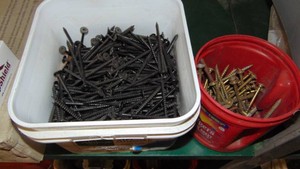 1 Half Full Container of 4 Thread Point Screws and Long Torx Head Screws