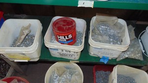 3- Buckets of Pole Barn Screw on Shelf