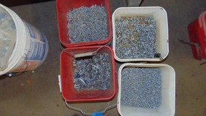 4- Buckets of Pole Barn Screw on Shelf