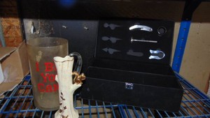 Portable Bar, Large Mug and Squirrel Vase