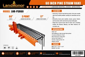 60 In Pine Straw Rake LandHonor 2026 Unused LHR-PSR60