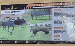 20 ft x 20 ft x 8.4 ft Metal Carport LandHonor 2026 Unused LHR-MC2084