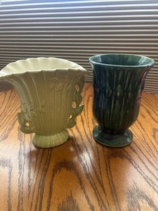 McCoy &amp Red Wing USA Ceramic Vases Pair