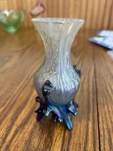Bohemian Iridescent Art Glass Vase