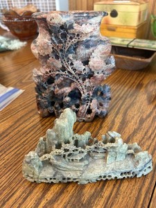 Carved Stone Decorative Pieces (Lot of 2)