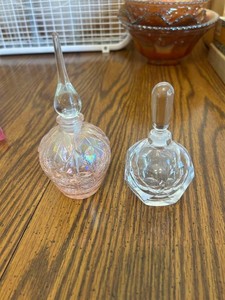 Pair of Glass Perfume Bottles With Stoppers