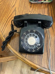 Vintage Black Rotary Dial Telephone