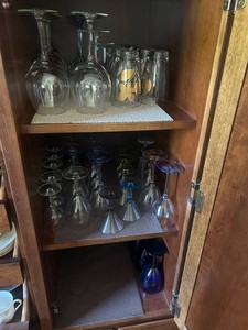 Assorted Stemware Set With Gold Leaf Accents
