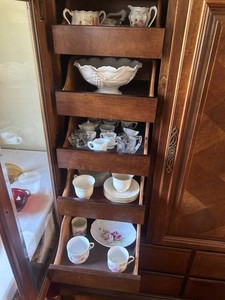 Floral Porcelain Serveware & Glass Mixed Lot