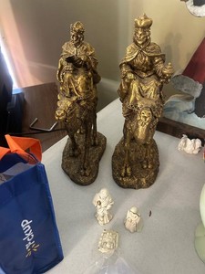 Gold-Tone Camel Rider Figurines Mixed Lot