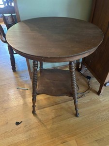 Round Wood Accent Table