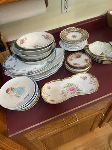 Mixed Porcelain Serving Dishes & Plates