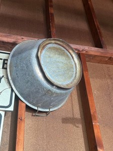 Rustic Bow Saw & Galvanized Tub Mixed Lot