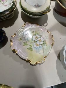 Lot of Assorted Vintage Porcelain Cabinet Plates Trays Bowls Decor