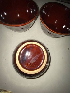 Lot of Vintage USA Pottery Bowls Crocks McCoy Oven Proof Brown Glaze