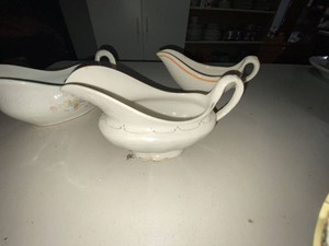 Lot of Vintage Ironstone Hotelware Serving Pieces Gravy Boats Platters