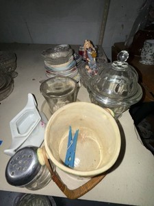Lot of Assorted Vintage Glassware China Figurines & Housewares