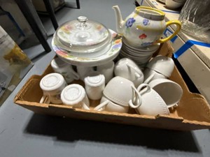 Lot of Assorted Corelle MSE China Mugs Plates Teapot Covered Dish