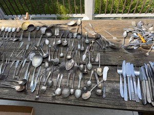 Vintage Assorted Silverplate Flatware & Serving Utensils Mixed Lot