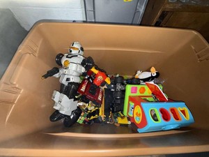 Mixed Toy Lot Buzz Lightyear Robot Vehicles Plush Shape Sorter
