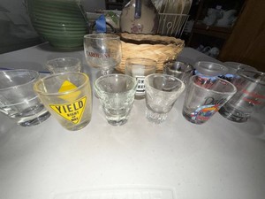 Mixed Souvenir Shot Glasses Barware Carolans Dallas Myrtle Beach
