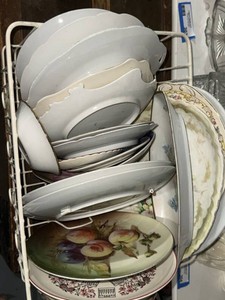 Lot of Assorted Vintage China Serving Platters Bowls Floral Decor
