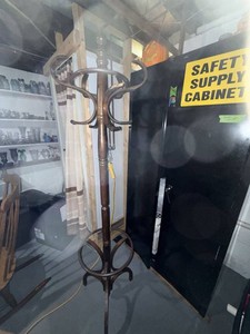 Vintage Bentwood Hall Tree Coat Rack Umbrella Stand Dark Wood