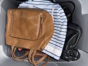 Lot of Assorted Womens Handbags Totes Clutches Leather Mixed Brands
