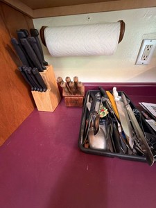 Assorted Kitchen Knives Utensils & Knife Blocks Lot w Cutco Knife