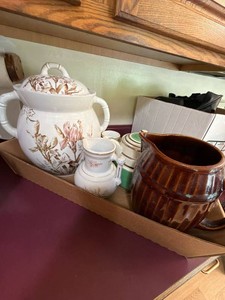 Lot of Vintage Ceramic Pitchers Vases Chamber Pot Covered Jar