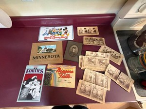 Vintage Ephemera Lot Stereoview Cards Disney Plate Booklets Photo
