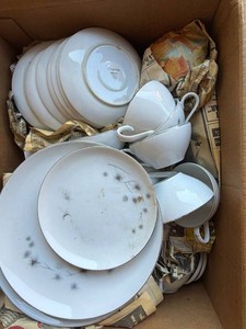 Creative Fine China 1014 Japan Atomic Starburst Dinnerware Lot