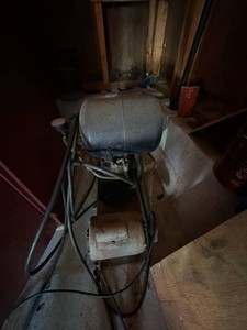 Vintage Belt-Driven Well Water Pump With Pressure Tank Electric Motor