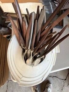 Ekco Eterna Japan Wood Handle Stainless Flatware Assorted Lot